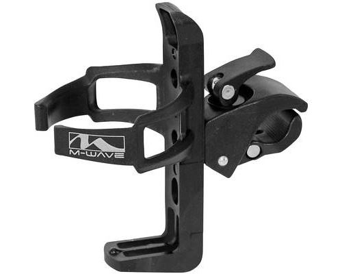 Porte bidon plastique noir avec machoire fixation cintre ou tige de selle 135gr