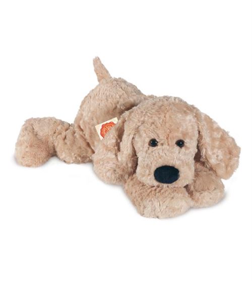 Peluche Chien souple beige 40 cm