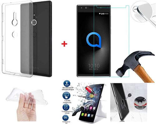 Coque avec protection écran alcatel 5 ipomcase transparent