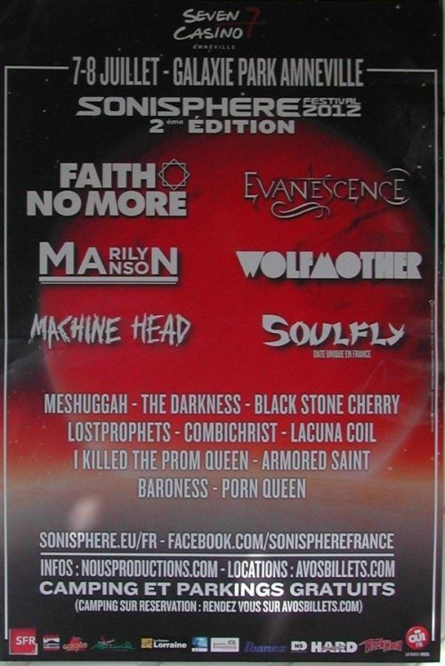 Acheter Sonisphere Festival - 70x100 cm - AFFICHE / POSTER État correct - 17,99 € Sonisphere Festival - 70x100 cm - AFFICHE / POSTER État correct - N/A reconditionné disponible sur Fnac