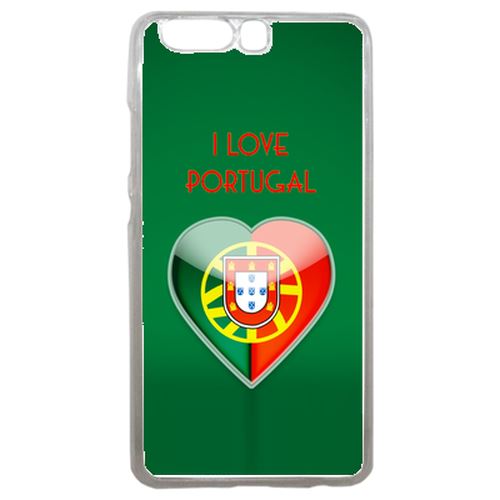 Coque Coeur Love Portugal Compatible P10 Transparent