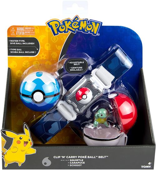 12€11 sur Pokémon - Clip'N'Carry ball - Ceinture + 2 pokéball + Figurine  carapuce - T19205 - Figurine de collection - Achat & prix
