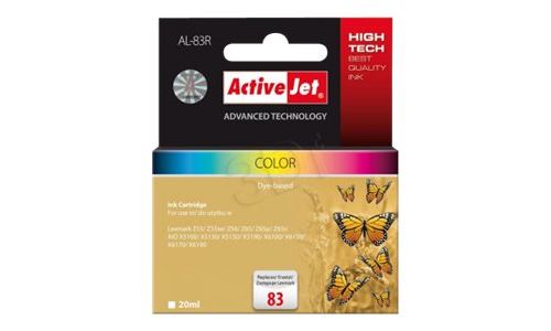 ActiveJet AL-83 Premium version - 20 ml - haute capacité - couleur (cyan, magenta, jaune) - compatible - remanufacturé - cartouche d'encre (alternative pour : Lexmark 18L0042E (#83)) - pour Lexmark X5130, X5150, X6150, X6170, Z55, Z55se, Z65, Z65n, Z65