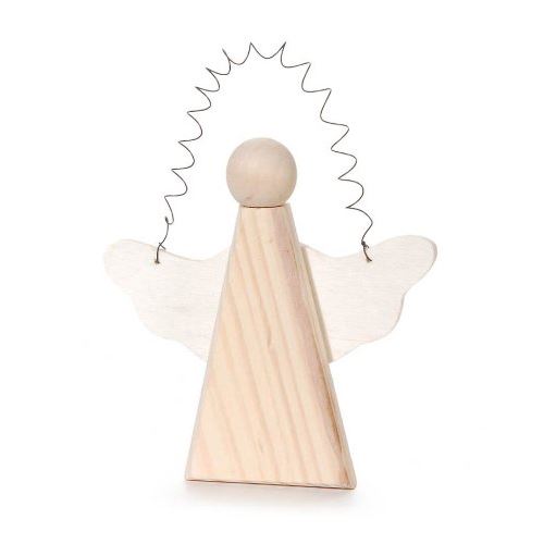 Darice 9143-07 découpe d'ange en bois avec fil métallique, 4-12 pouces