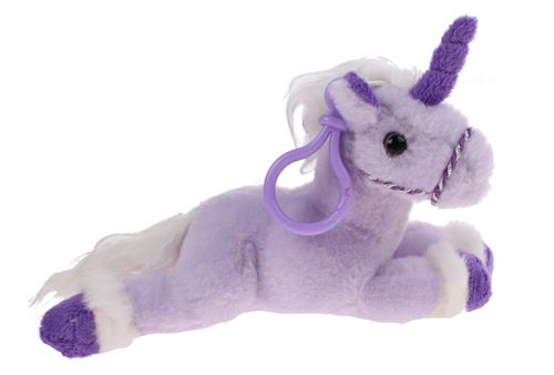Kamparo porte-clés licorne licorne à clipser violet 18 cm