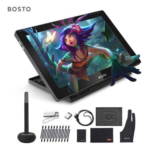 BOSTO BT-16HDK Portable Ecran graphique LCD graphique H-IPS de 15,6 pouces pour affichage graphique 8192 Niveau de pression Techno