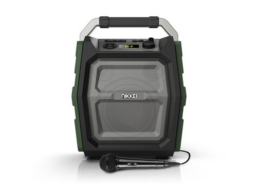 Nikkei Haut-parleur avec microphone SPEAKERBOXX300 30 W Gris et vert
