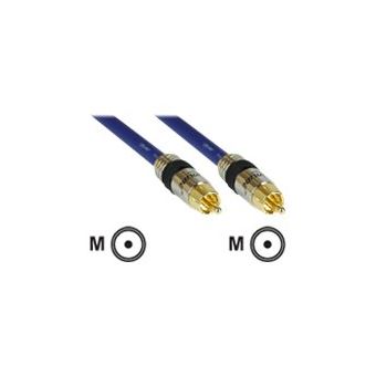 InLine Premium - Câble audio numérique / vidéo (coaxial) - RCA mâle pour RCA  mâle - 1 m - blindé - bleu - Câbles vidéo - Achat & prix