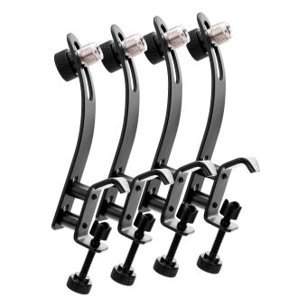 Pince De Fixation Pour Microphone De Batterie - En Alliage, Réglable Et Antichoc - Support Micro Pour Pied De Batterie