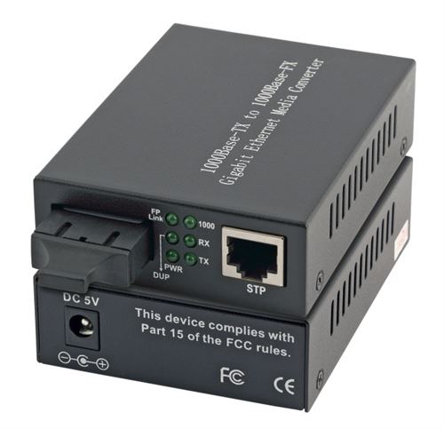 Efb elektronik el026v2 1000mbit s monomode noir convertisseur de support réseau