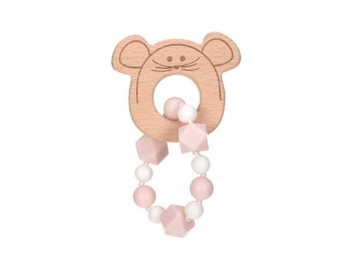 Lassig - Bracelet de dentition Bois/Silicone Little Chums Souris
