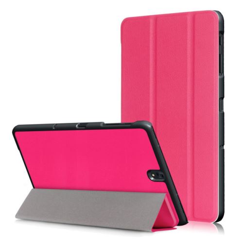 WISETONY® Étui en PU tri-pliure avec support pour votre Samsung Galaxy Tab S2 T810/T815/T813 9.7 - Rose foncé