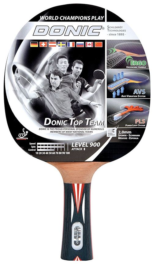 Non Communiqué Noir Donic Schildkröt Raquettes De Tennis De Table Top Team 900