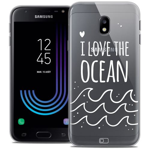 Coque Samsung Galaxy J3 2017 J320 (5 ) CASEINK Housse Etui [Crystal Gel HD Collection Summer Design I Love Ocean - Souple - Ultra Fin - Imprimé en France]