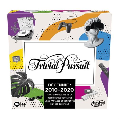 Jeu de culture générale Hasbro Gaming Trivial Pursuit Décennie 2010 2020 État correct - Hasbro Gaming reconditionné disponible sur Fnac