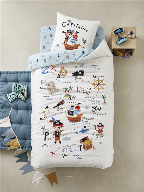 Parure Housse De Couette Taie D Oreiller Enfant P Comme Pirate Ecru Bleu 140x0 Taie 50x75 Vertbaudet Achat Prix Fnac Parure Housse De Couette Taie D Oreiller Enfant P Comme Pirate Ecru Bleu 140x0 Taie 50x75 Vertbaudet Achat Prix Fnac
