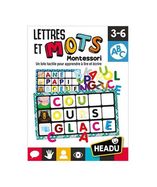 Headu – Encyclopédie Des Petits Montessori – Jeu éducatif Lecture Et écriture Avec écritoire En Bois – 3-6 Ans – Fabriqué En Italie