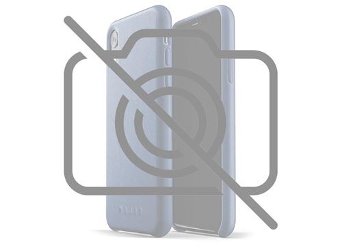 Coque en Cuir iPhone XR 2 Premium Mujjo - Bleu
