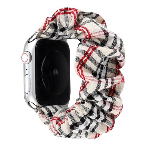 Bracelet de montre en tissu élastique pour Apple Watch Series 6/ SE/ 5/ 4 40mm - Blanc