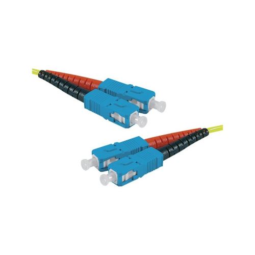Jarretière optique duplex monomode OS2 9/125 SC-UPC/SC-UPC jaune - 8 m