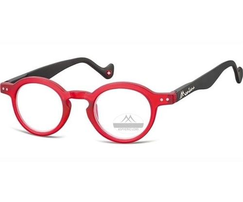 Montana lunettes de lecture rond rouge force +2.00 (BOX69)