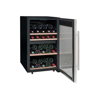La Sommelière Service LS51.2Z - Cave à vin - pose libre - largeur : 48 cm - profondeur : 56.5 cm - hauteur : 83.8 cm - 118 litres - classe G - noir/inox