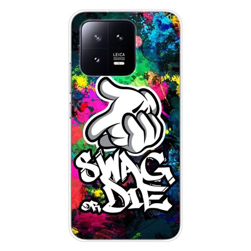Coque en silicone imprimée compatible Xiaomi 13 Swag or die
