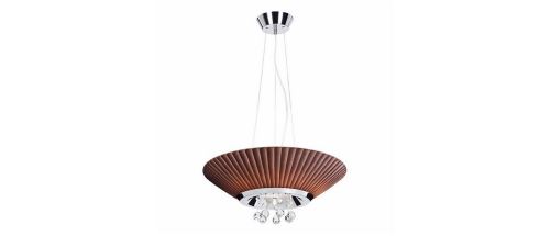 HOMEMANIA Lustre Hitit - Lampe à Suspension - de Plafond, Murale - Marron en Métal, Verre, Ø 52 120 cm, 6xG9 Max 40 W