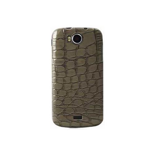 Mocca coque effet croco brillant gris Wiko Cink Peax / Peax 2