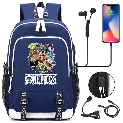 Sac à dos college One Piece avec port de chargement 44*15*30cm Group - Bleu