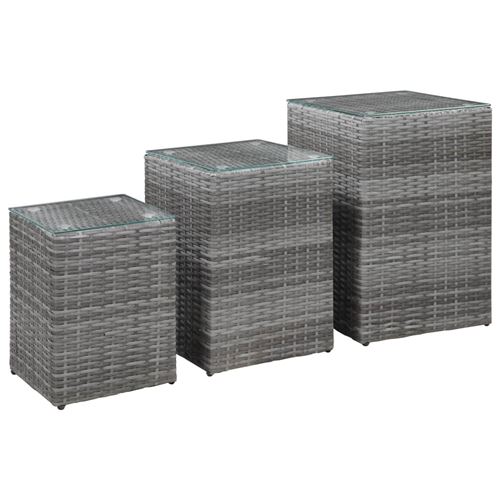 Vidaxl Gris Set De Tables D'appoint Mn46985 - Image 3