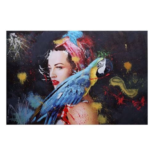 Mendler - Peinture à l'huile - Portrait Femme - 180x120cm - Image 3