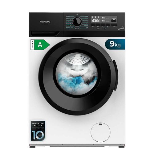 Cecotec Bolero DressCode 9300 Machine &agrave; laver &agrave; chargement frontal Inverter Maxx 9Kg A Blanc