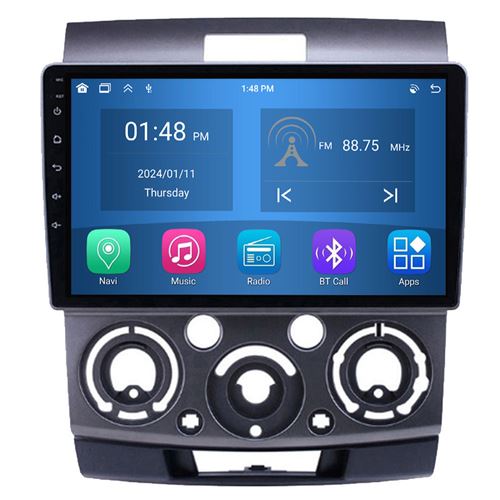 Autoradio RoverOne® Bluetooth CarPlay Android Auto Navigation 4Go RAM 64Go ROM pour Mazda BT50 BT-50 BT 50 J97M 2006-2011