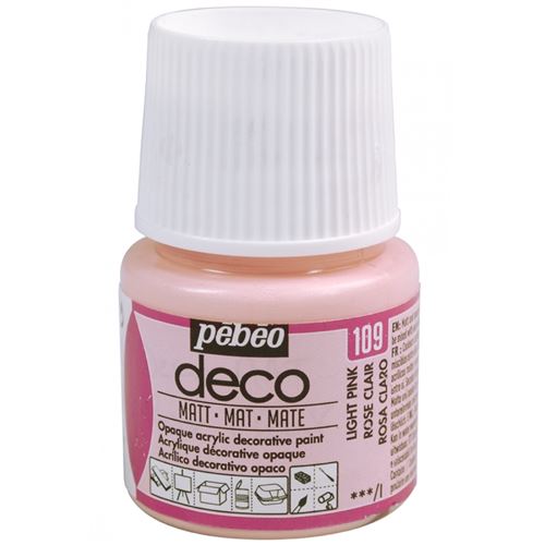 Peinture acrylique opaque mate - rose clair - 45 ml #0