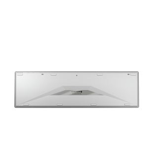 CHERRY KW 9100 SLIM - Clavier - sans fil - 2.4 GHz, Bluetooth 4.0 - AZERTY - Français Belgique - commutateur : CHERRY SX - argent, blanc