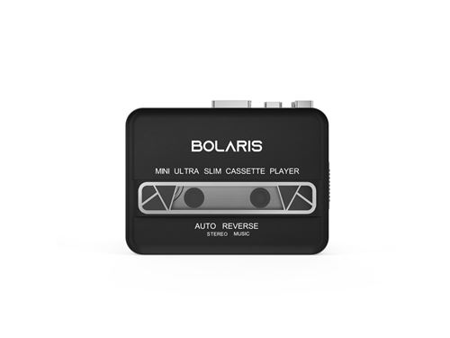 Baladeur cassettes Stéréo Auto-reverse Bolaris - Modèle Kobe - Noir
