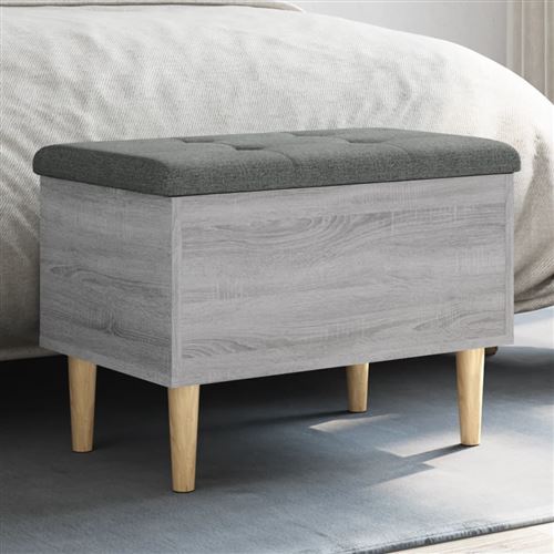 Panca Portaoggetti Grigio Sonoma 62x42x46 Cm Legno Multistrato - Vidaxl