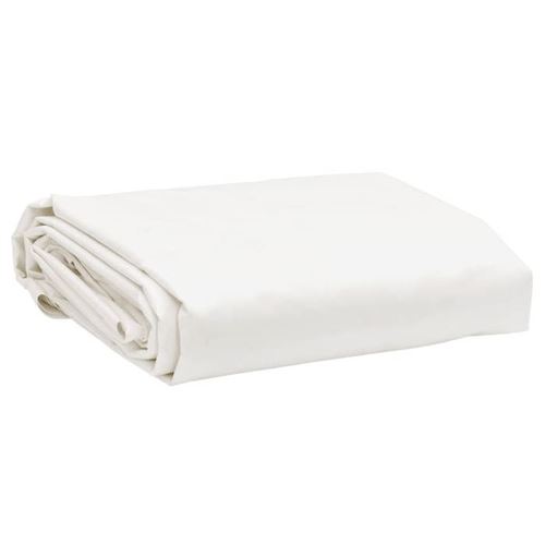 Non Communiqué Blanc Vidaxl Bâche, Couverture De Toit Avec Oeillets Métalliques, Bâche De Protection Résistante Aux Uv Jardin Extérieur, 156072