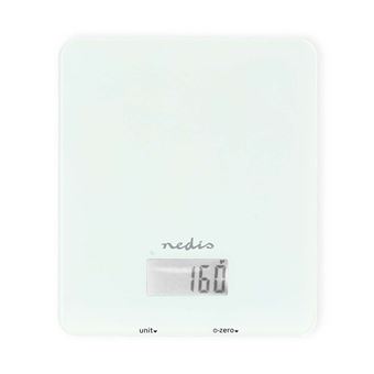 Balance de Cuisine SmartLife Bluetooth avec Écran Rétroéclairé 5kg Nedis Blanc - 1