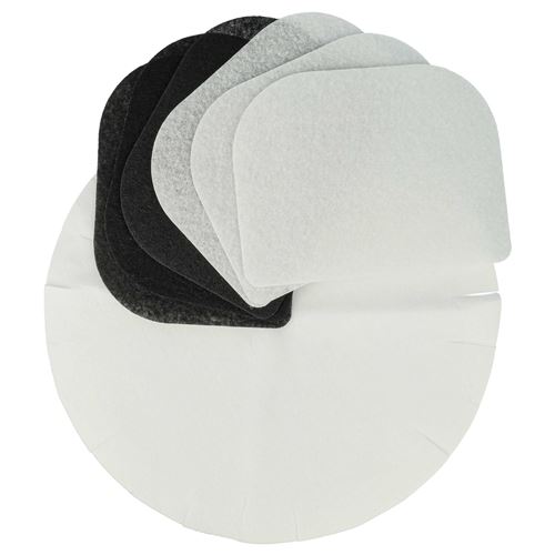 vhbw 3x filtre à graisses, 3x filtre à charbon, 6x filtre papier compatible avec DeLonghi série D8 friteuse - 12 filtres