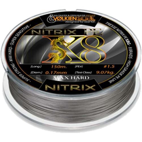 VOLKIEN Soul - FILS TRESSE PE X8 - 150M - 0,10mm - 4,9kg - 11lbs - 8 Brins