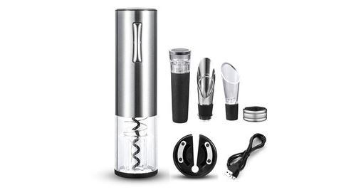 GENERIQUE - Ouvre-bouteille de vin électrique - Automatique - Rechargeable USB - Argent - Image 2