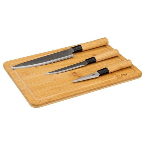 Five Simply Smart Planche À Découper & Couteaux Bambou 35Cm Naturel - Image 3