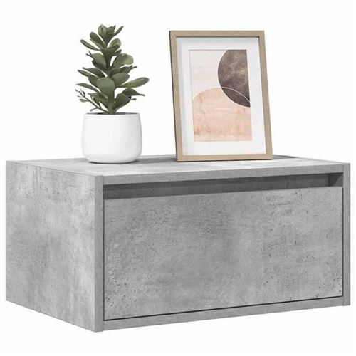 VIDAXL - Tables de chevet murales avec éclairage LED - Lot de 2 - Gris béton - Image 3