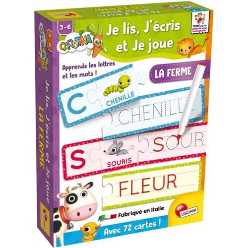 Non Communiqué Je Lis, J'écris Et Je Joue - La Ferme - Jeu Éducatif - Carotina Baby - Apprentissage De La Lecture Et De L'écriture