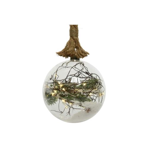 Boule décorative microled LUMINEO - esprit de Noël - 40 lumens - blanc chaud - 72145