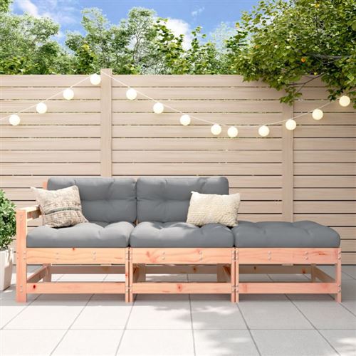 Non Communiqué Bois Salon De Jardin 3 Pcs Massif Douglas