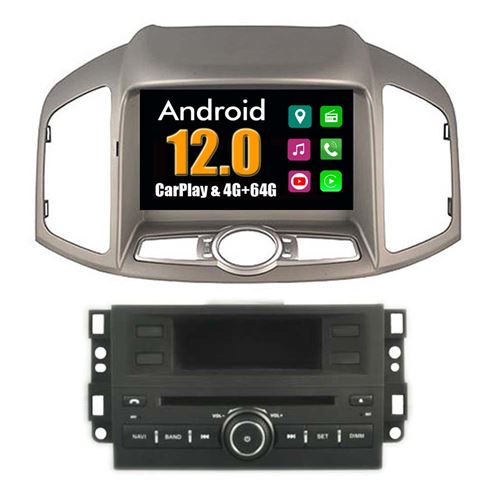 Autoradio CarPlay Multimédia RoverOne Android 4Go RAM 64Go ROM GPS pour Chevrolet Captiva 2011-2017