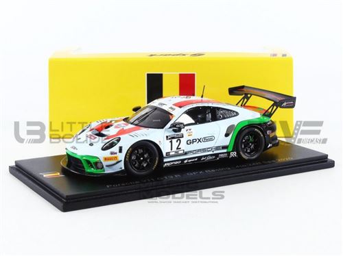 Voiture Miniature de Collection SPARK 1-43 - PORSCHE 911 GT3 R - GPX Racing - Spa 2020 - Red / White - SB373